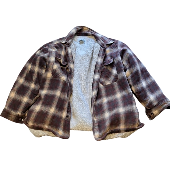 BurryLane Other - BURRYLANE PLAID LINED FLANNEL COAT JACKET SIZE LARGE.